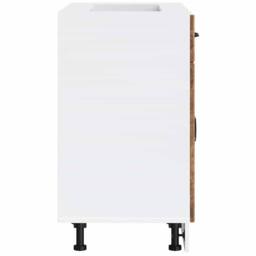 Berkfield Home Kitchen Base Cabinet Lucca Old Wood Engineered Wood in Brown - thumbnail 5