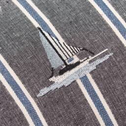 Wylder Abersoch Regatta 100% Cotton Cushion in Dark Grey - Size: 30 cm x 50 cm - thumbnail 5