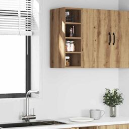 Berkfield Home Hanging Cabinet Artisan Oak 20x29.5x60 cm Engineered Wood in Brown - thumbnail 3