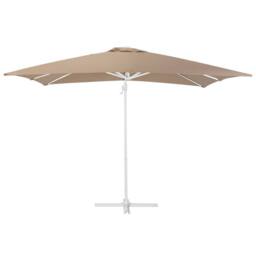 Wyld and Coco 235 cm Cantilever Garden Parasol Sand Beige Canopy White Steel Pole - thumbnail 4