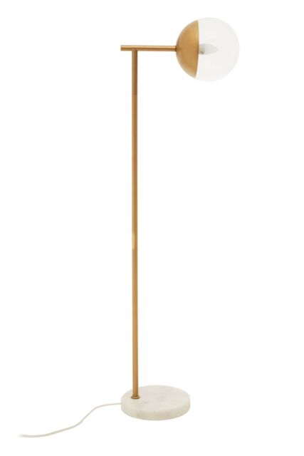 Orsina Effortlessly Eelegant Gold Finish Metal Floor Lamp, Versatile Tall Lamp On The Floor, Sturdy Bedroom Lamp - image 1