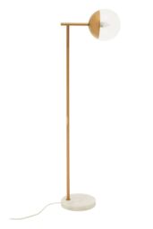 Orsina Effortlessly Eelegant Gold Finish Metal Floor Lamp, Versatile Tall Lamp On The Floor, Sturdy Bedroom Lamp - thumbnail 1