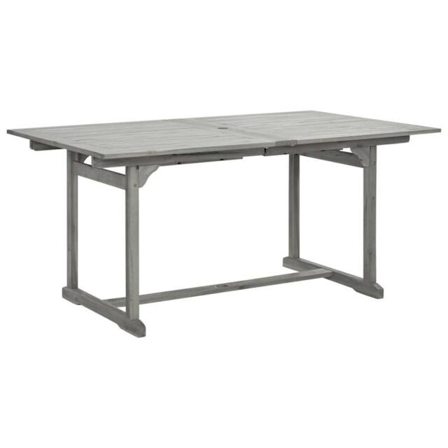 Berkfield Home Durable Garden Dining Table (160-240)x100x75 cm Solid Acacia Wood in Grey - image 1