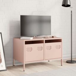 Berkfield Home TV Cabinet Pink 68x39x43.5 cm Cold-rolled Steel - thumbnail 3
