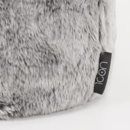 icon Kids Classic Faux Fur Bean Bag Chair Natural Bean Bags for Children in Light Grey - thumbnail 7