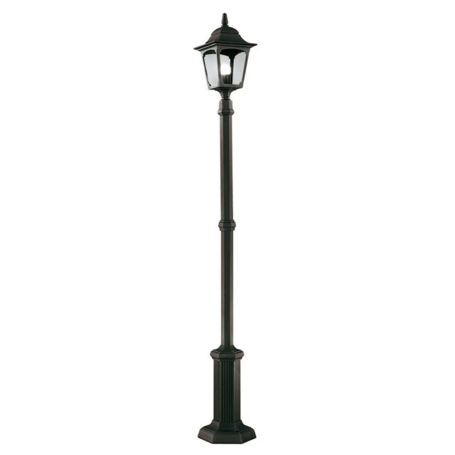 Loops Outdoor IP44 1 Bulb Lamp Post Black LED E27 100W Bulb Traditional d00309