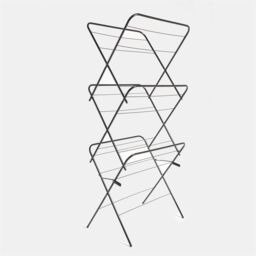 OHS 3 Tier Clothes Dryer Airer Foldable Clothing Rack Drying Horse 15m in Black - thumbnail 3