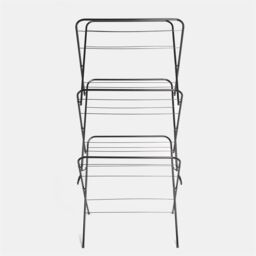 OHS 3 Tier Clothes Dryer Airer Foldable Clothing Rack Drying Horse 15m in Black - thumbnail 4