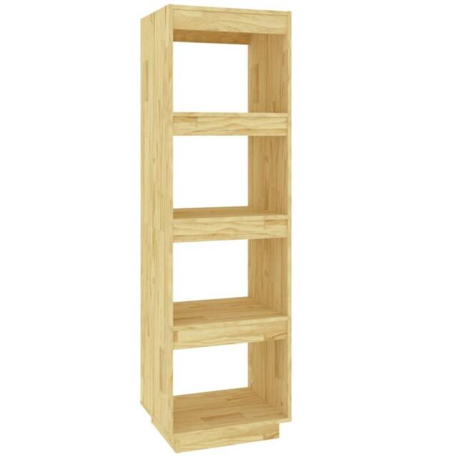 Berkfield Home Book Cabinet/Room Divider 40x35x135 cm Solid Pinewood in Natural - Size: 40 x 35 x 135 cm - image 1