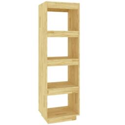 Berkfield Home Book Cabinet/Room Divider 40x35x135 cm Solid Pinewood in Natural - Size: 40 x 35 x 135 cm - thumbnail 1