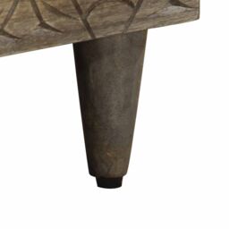 Berkfield Home Bedside Cabinet Light Grey 50x33x60 cm Solid Wood Mango - Size: 50 x 33 x 60 cm - thumbnail 8