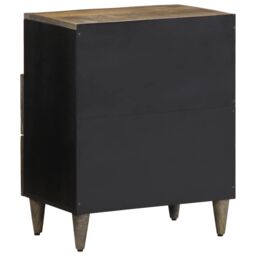 Berkfield Home Bedside Cabinet Light Grey 50x33x60 cm Solid Wood Mango - Size: 50 x 33 x 60 cm - thumbnail 5
