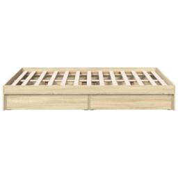 Berkfield Home Bed Frame with Drawers without Mattress Sonoma Oak 120x200 cm in Light Tan - Size: Small Double - thumbnail 5