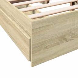 Berkfield Home Bed Frame with Drawers without Mattress Sonoma Oak 120x200 cm in Light Tan - Size: Small Double - thumbnail 8