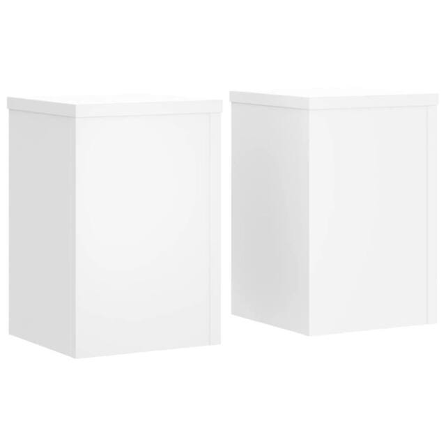 Berkfield Home Plant Stands 2 pcs White 25x25x35 cm Engineered Wood - Size: 25 x 25 x 35 cm - image 1