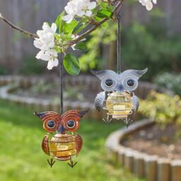 mysmartbuy 2 x Solar Powered Mini Owl Lights - Outdoor Garden LED Decorations - thumbnail 2