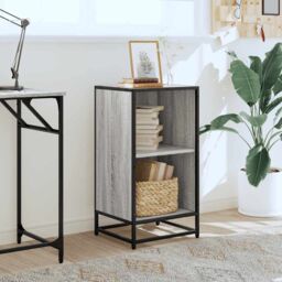 Berkfield Home Book Cabinet Grey Sonoma 40x35x76 cm Engineered Wood - Size: 40 x 35 x 76 cm - thumbnail 3
