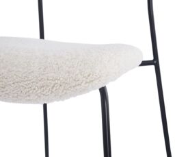 Nordlys Set of 2 Industrial Metal Wood Dining Chairs in White - thumbnail 8