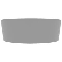 Berkfield Home Luxury Wash Basin with Overflow Matt Light Grey 36x13 cm Ceramic - thumbnail 4
