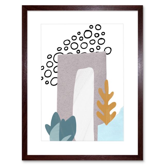 "Artery8 Wall Art Print Collage Abstract Under The Sea Artwork Framed 9X7 Inch in Brown - Size: W7"" x H9""" - image 1