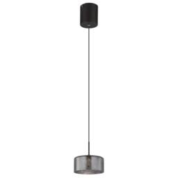 Netlighting Fogsy Slim Pendant Matt Black Smoke Glass Shade LED 4000K - thumbnail 2