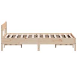 Berkfield Home Bed Frame without Mattress 120x200 cm Solid Wood Pine in Natural - Size: Small Double - thumbnail 5