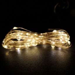 Samuel Alexander 50 LED 2.5m Premier MicroBrights Indoor Outdoor Christmas Multi Function Battery Operated Lights w/ Timer on Pin Wire in Warm White