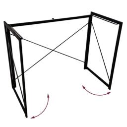 Havendro Black Folding Computer Desk Wooden Foldable Study Coffee - thumbnail 3