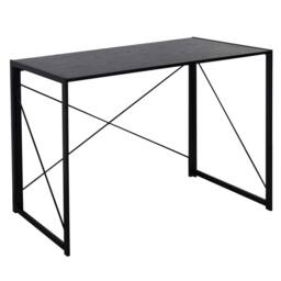 Havendro Black Folding Computer Desk Wooden Foldable Study Coffee - thumbnail 6