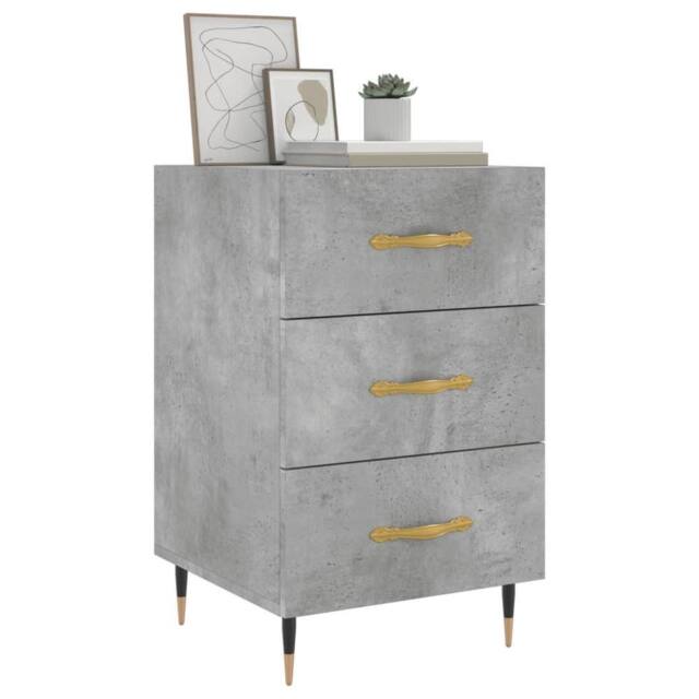 Berkfield Home Modern Bedside Cabinet Concrete Grey 40x40x66 cm Engineered Wood - Size: 40 x 40 x 66 cm - image 1
