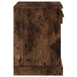 Berkfield Home Bedside Cabinet Smoked Oak 43x36x50 cm in Brown - Size: 43 x 36 x 50 cm - thumbnail 8