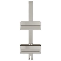 Berkfield Home Hanging Shower Caddy Brushed 304 Stainless Steel in Silver - thumbnail 4