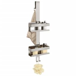 Berkfield Home Hanging Shower Caddy Brushed 304 Stainless Steel in Silver - thumbnail 3