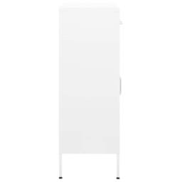 Berkfield Home Storage Cabinet White 80x35x101.5 cm Steel - thumbnail 4