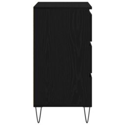 Berkfield Home Sideboard with Drawers Black Oak 60x35x70 cm Engineered Wood - Size: 60 x 35 x 70 cm - thumbnail 7