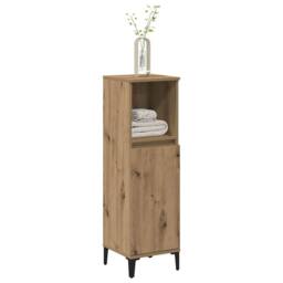 Berkfield Home Bathroom Cabinet Artisan Oak 30x30x100 cm Engineered Wood in Brown - Size: 30 x 30 x 100 cm - thumbnail 2