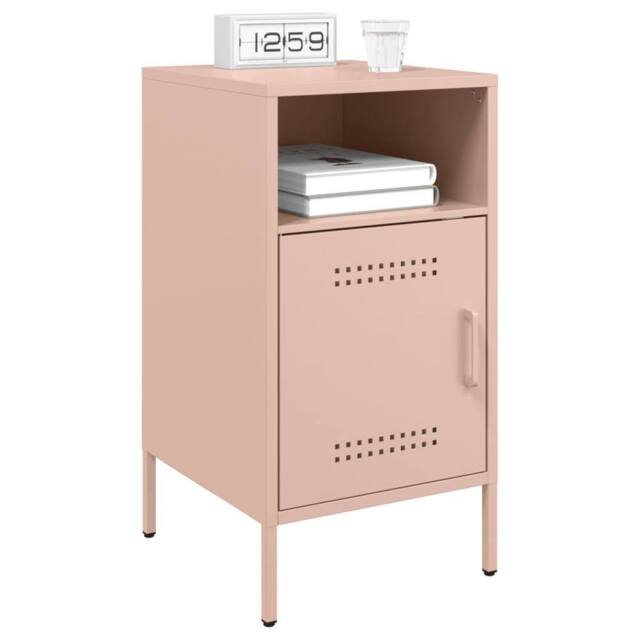 Berkfield Home Sturdy Bedside Cabinets 2 pcs Pink 36x39x68 cm Steel - Size: 36 x 39 x 68 cm - image 1