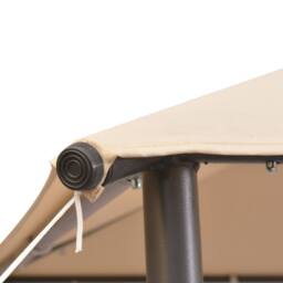 Berkfield Home Gazebo Pavilion Tent Canopy 3x3 m Steel Beige - thumbnail 4