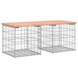 Berkfield Home Garden Bench Gabion Design 103x44x42 cm Solid Wood Douglas in Brown - Size: 103 x 44 x 42 cm - thumbnail 2
