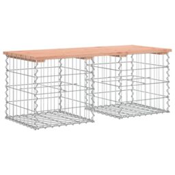 Berkfield Home Garden Bench Gabion Design 103x44x42 cm Solid Wood Douglas in Brown - Size: 103 x 44 x 42 cm - thumbnail 5