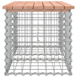 Berkfield Home Garden Bench Gabion Design 103x44x42 cm Solid Wood Douglas in Brown - Size: 103 x 44 x 42 cm - thumbnail 4