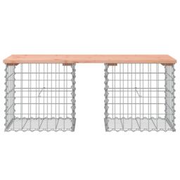 Berkfield Home Garden Bench Gabion Design 103x44x42 cm Solid Wood Douglas in Brown - Size: 103 x 44 x 42 cm - thumbnail 3