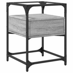 Berkfield Home Bedside Cabinets 2 pcs Gery Sonoma 40x40x55 cm Engineered Wood in Grey - Size: 40 x 40 x 55 cm - thumbnail 7
