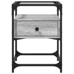 Berkfield Home Bedside Cabinets 2 pcs Gery Sonoma 40x40x55 cm Engineered Wood in Grey - Size: 40 x 40 x 55 cm - thumbnail 4