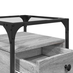 Berkfield Home Bedside Cabinets 2 pcs Gery Sonoma 40x40x55 cm Engineered Wood in Grey - Size: 40 x 40 x 55 cm - thumbnail 9