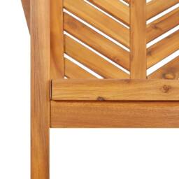 Berkfield Home Beautiful Garden Dining Chairs 2 pcs Solid Wood Acacia in Brown - thumbnail 7