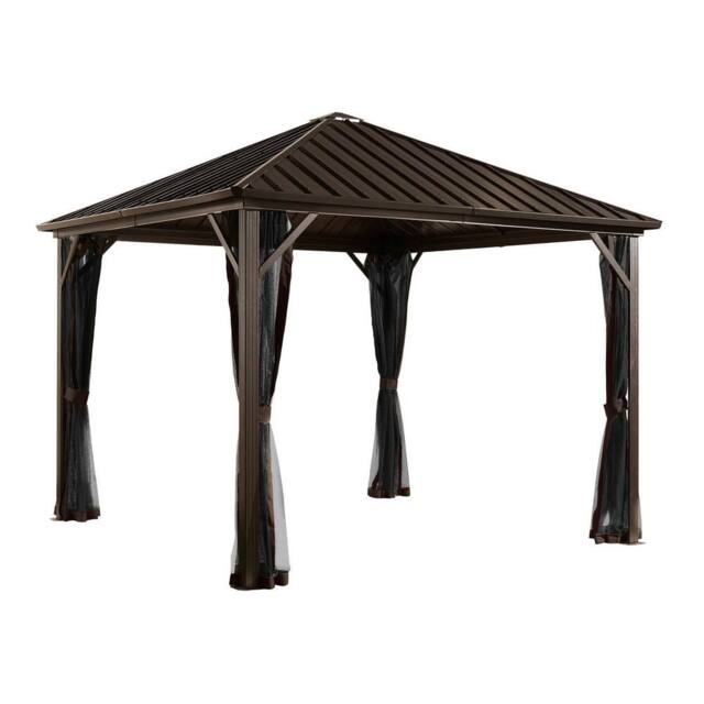 Rowlinsons Sojag Gazebo 3m x 3m - Aluminum - L300 x W300 x H275 cm in Brown - image 1