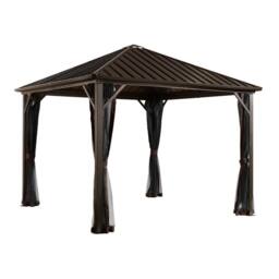 Rowlinsons Sojag Gazebo 3m x 3m - Aluminum - L300 x W300 x H275 cm in Brown - thumbnail 1