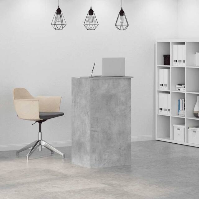 Berkfield Home Reception Desk Concrete Grey 55x50x103.5 cm Engineered Wood - image 1