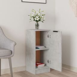 Berkfield Home Sideboard Concrete Grey 30x30x70 cm Engineered Wood - Size: 30 x 30 x 70 cm - thumbnail 3